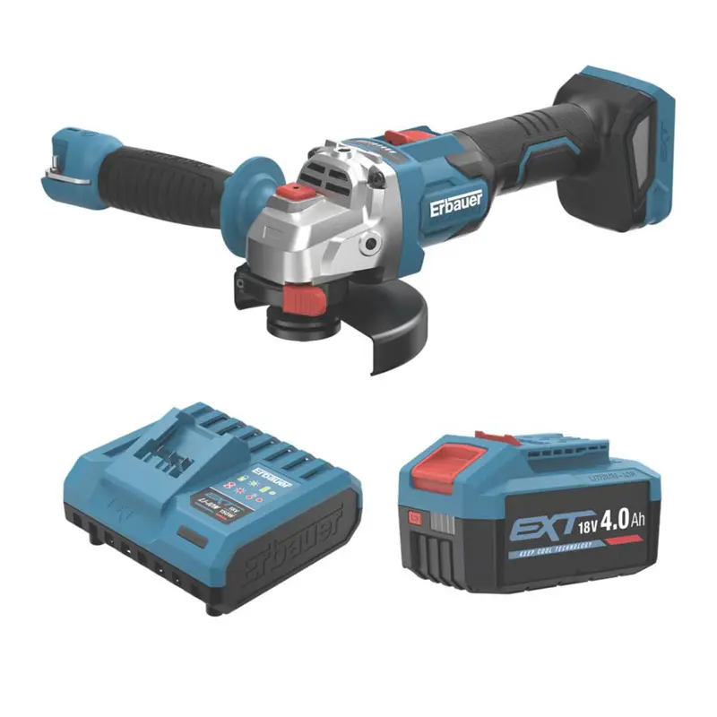 Erbauer Eri1082Grd Cordless Angle Grinder – 18V, 4.5-Inch, Brushless Motor, Includes 4.0Ah Battery 1