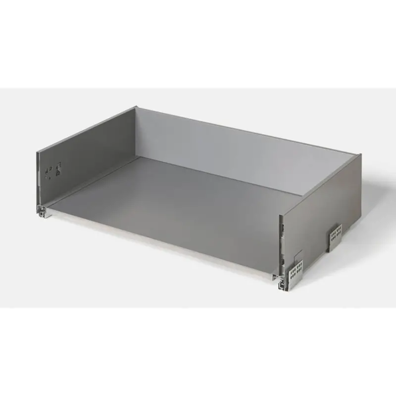 Essentials Deep Kitchen Drawer Box – Matt Grey, Soft-Close Mechanism, Slim Sides, 800Mm 1