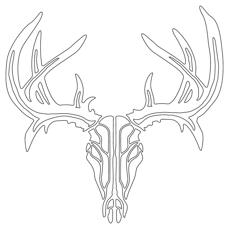 European Trophy Mount Wildlife Sticker – 6" X 6" 1