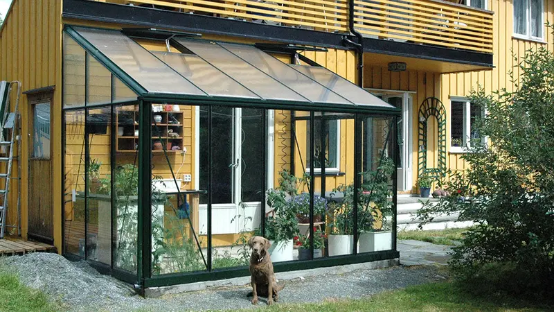 Exaco Arcadia & Arcadia Plus Lean-To Glass Greenhouse – Expandable Solar Garden Structure 1