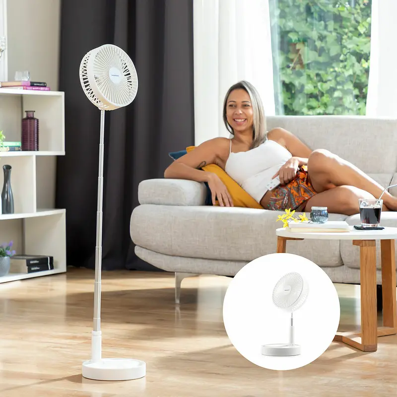 Fandle 3-In-1 Rechargeable Portable Fan – 7.7" Diameter, 7200Mah Battery 1