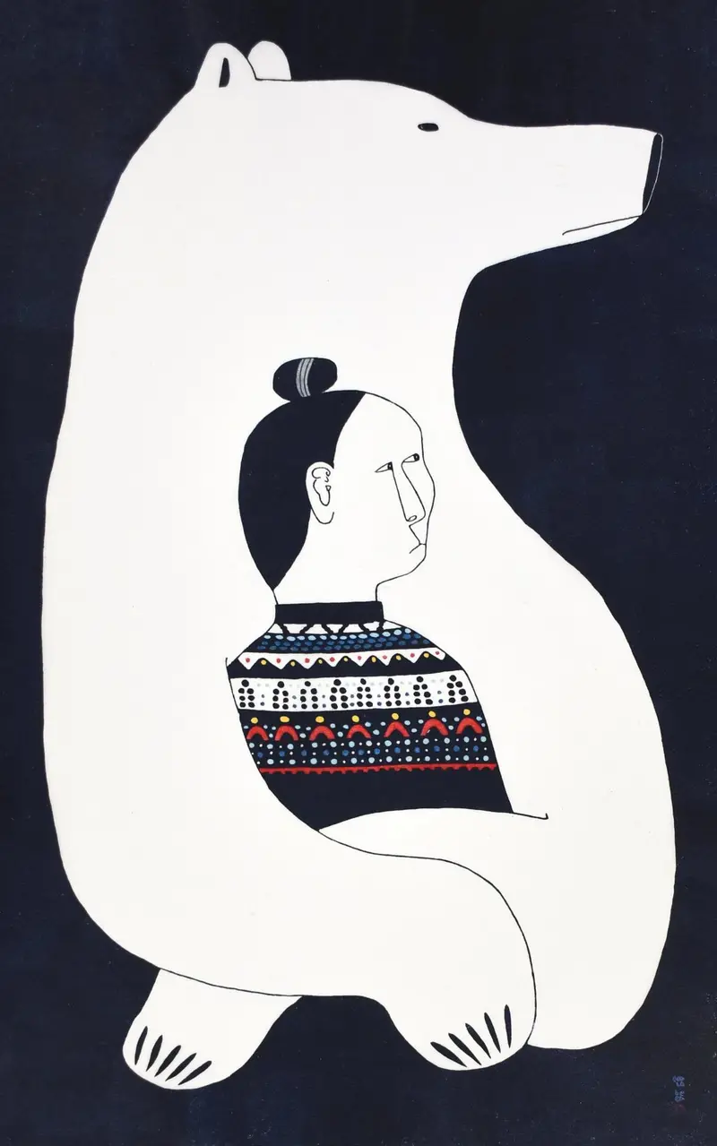 Final Copy — 2025 Spring Release Print By Ningiukulu Teevee, 'Strong Thoughts' 1