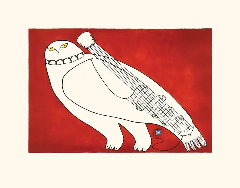 Final Print: 2025 Dorset Collection — Ningiukulu Teevee'S 'Pingnguaqti' (Player) 1