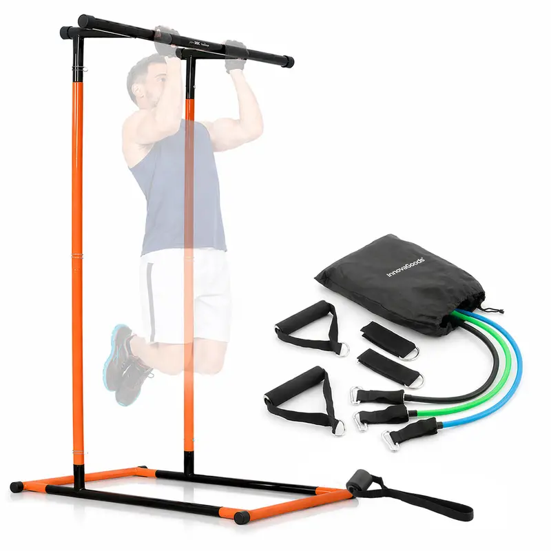 Fitness Pull-Up Station And Resistance Band Set With Accessories & Exercise Guide – Innovagoods 1