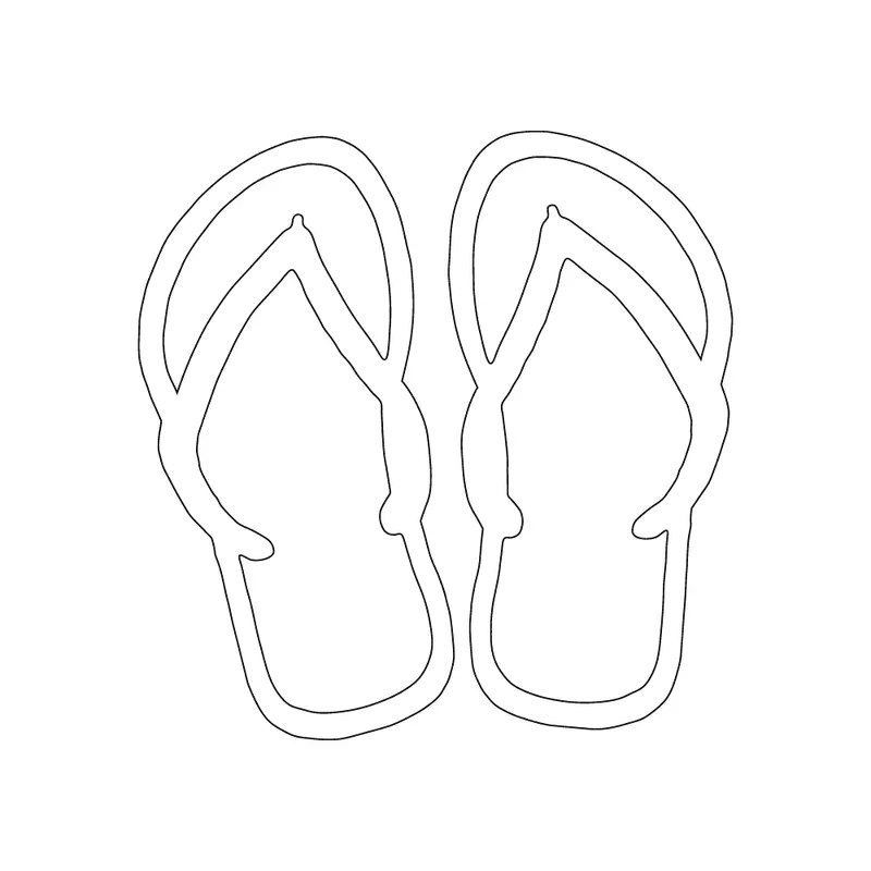 Flip Flop Sticker – 2.5 Inch Square Summer Design 1