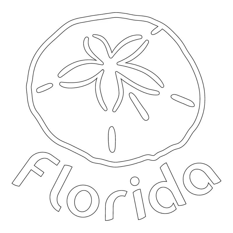 Florida Sand Dollar Beach Sticker – 5-Inch Coastal Keepsake 1