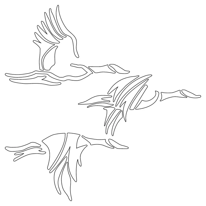 Flying Geese Formation A Sticker – 6" X 6" 1