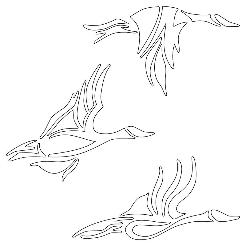 Flying Geese Formation B Sticker – 6" X 6" 1