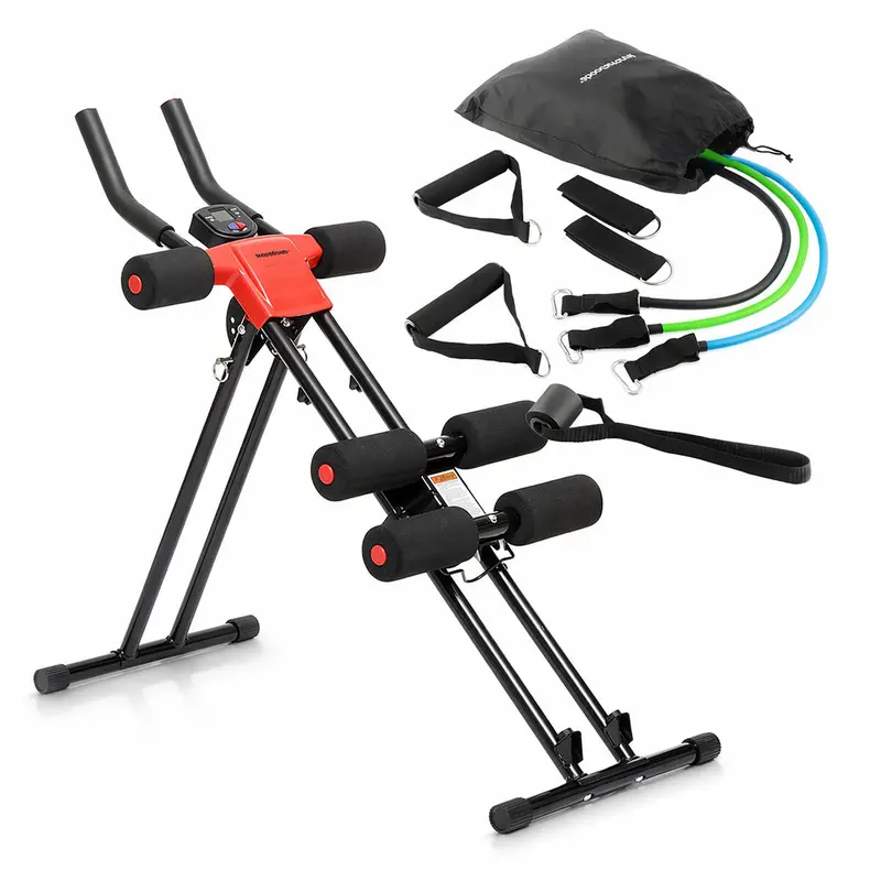 Foldable Abdominal Machine + Resistance Band Set With Accessories & Exercise Guide – Innovagoods Strength & Stability Kit 1