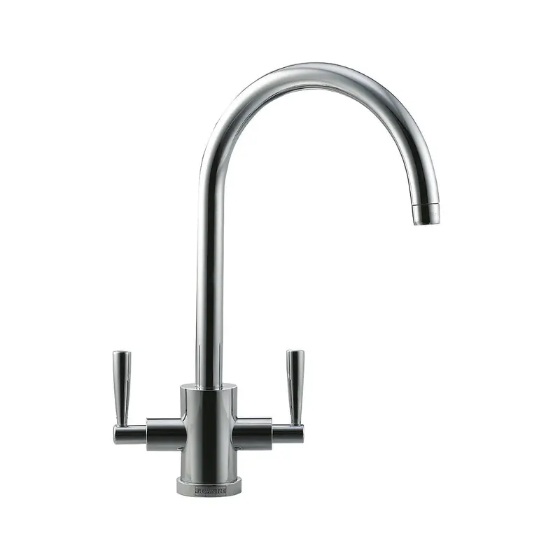 Franke Brass Kitchen Mixer Tap – Mono Design With Dual Levers & Full-Rotation Swivel Spout 1