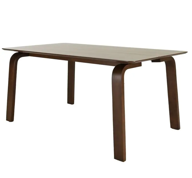 Gin Indoor Dining Table In Solid Walnut Finish 1
