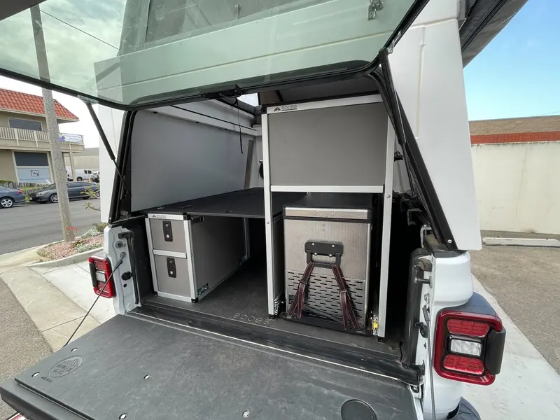 Goose Gear Midsize & Full-Size Truck Camper System — Passenger-Side Rear Icebox Module 1