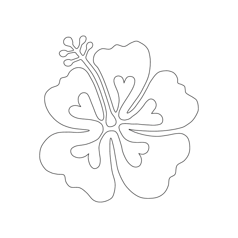 Hibiscus Love Mini Sticker – 2.5 Inch Square 1