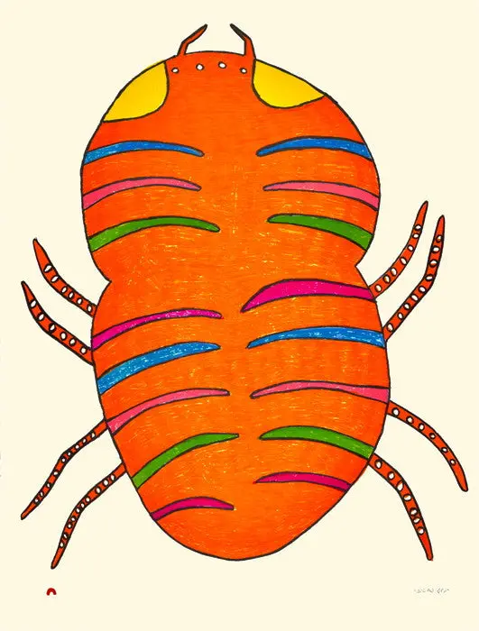 Hot Spider Linocut, 2015 — Saimaiyu Akesuk 1