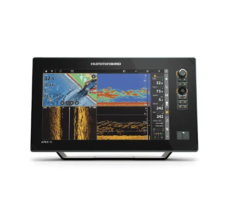 Humminbird Apex 16-Inch Chartplotter & Fishfinder – Vx Msi+ Display With Transom-Mount Transducer 1