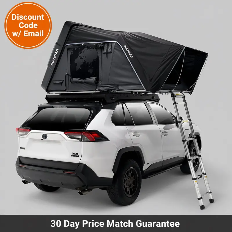 Ikamper Skycamp 4.0 Trio – Spacious 3-Person Hard Shell Rooftop Tent 2