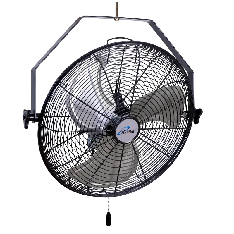 Iliving 18-Inch Industrial Wall/Ceiling Fan (4550 Cfm) – 3-Speed, Sealed Motor, 360° Adjustable Tilt For Barns & Greenhouses 1