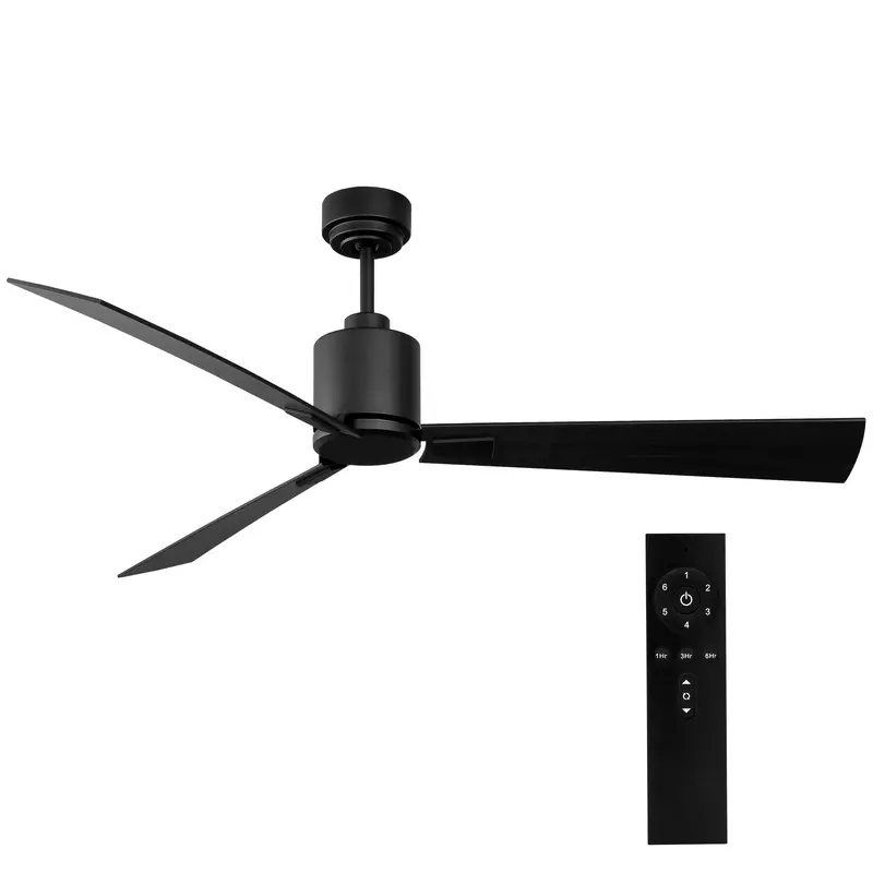 Iliving Ilg8Cf56B 56-Inch Quiet Bldc Ceiling Fan — Remote-Controlled, 6-Speed, 6300 Cfm, Black/Wood Finish 1