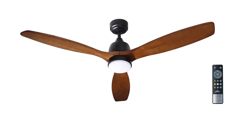 Iliving Ilg8Cf60Wd-Led: 60" Reversible Ceiling Fan — 6-Speed, 3-Color Led Light, Dc Motor, Wood Blades, Remote Included 1