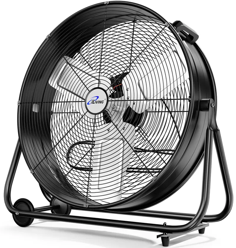Iliving Ilg8Mf24-77 24-Inch Ul-Listed High-Velocity Drum Fan — Commercial & Residential Air Movement, 7700 Cfm 1