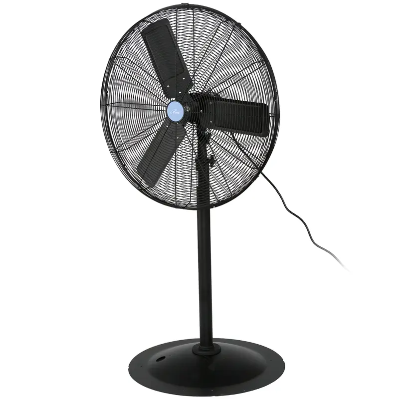 Iliving Ilg8P30-72 Heavy-Duty 30-Inch Industrial Pedestal Floor Fan — 7261 Cfm, Black, For Large-Space Air Circulation 1