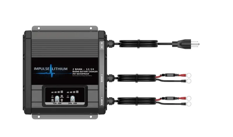 Impulse Lithium 2-Bank 12V/24V Ac Battery Charger 1