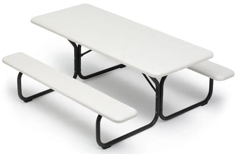 Indestructable Classic Platinum Granite Picnic Table – 72 Inch Rectangular 1