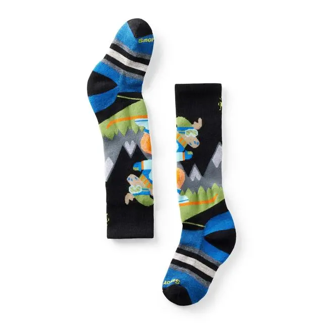 Kids’ Winter Sport Over-The-Calf Socks – Mountain Moose Pattern, Full Cushion 1