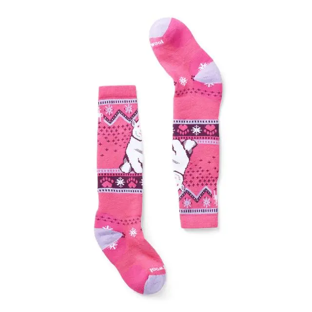 Kids’ Winter Sport Polar Bear Print Over-The-Calf Socks 1