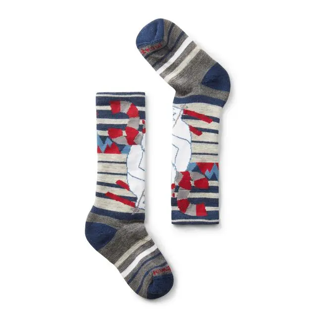 Kids’ Winter Sport Yeti-Themed Over-The-Calf Socks 1