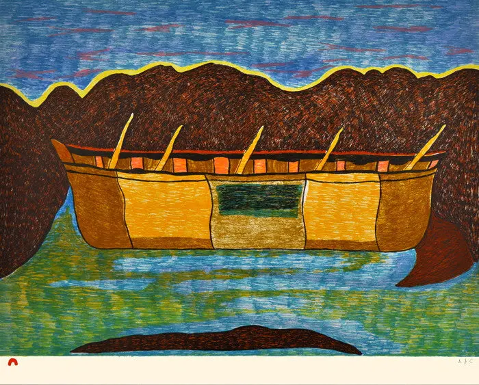 Last Umiak Lithograph, 2015 — Ohotaq Mikkigak 1
