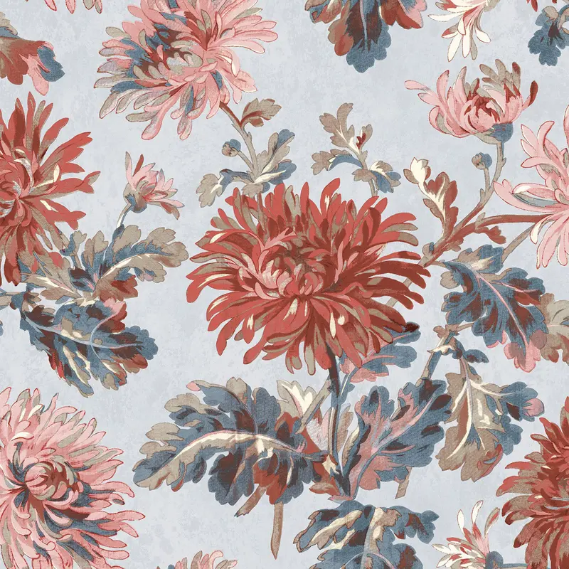 Laura Ashley Maryam Wallpaper – Elegant Crimson Floral Pattern, Smooth Matt Finish, 5.2M² Roll 1