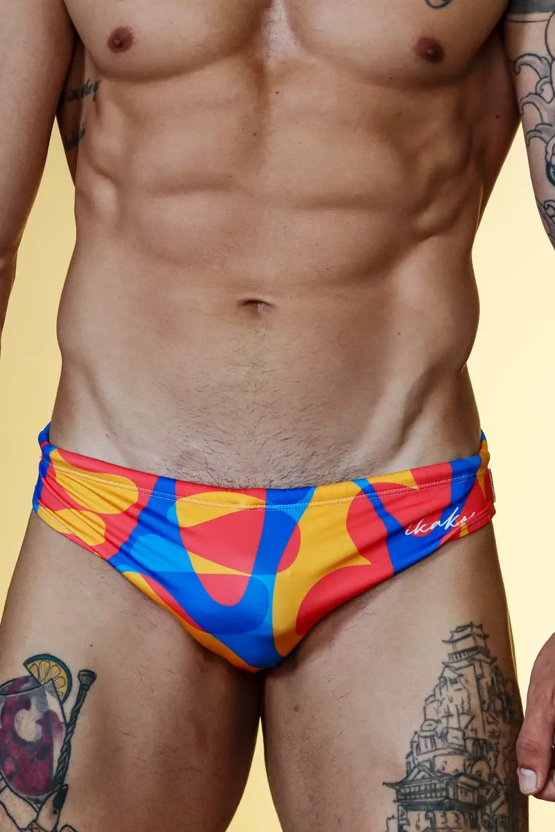 Lava-Red Swim Brief For Men 1
