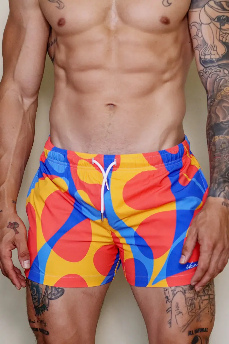 Lava-Red Swim Short For Men 1