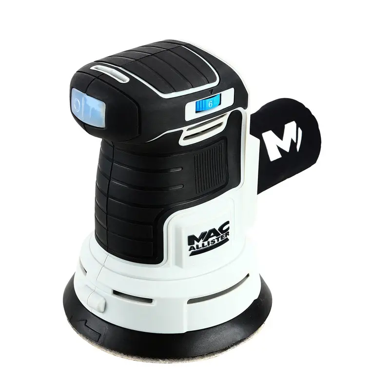 Mac Allister Mros18-Li Random Orbit Sander – 18V Cordless, 125Mm Pad, Compact Body-Only Unit 1