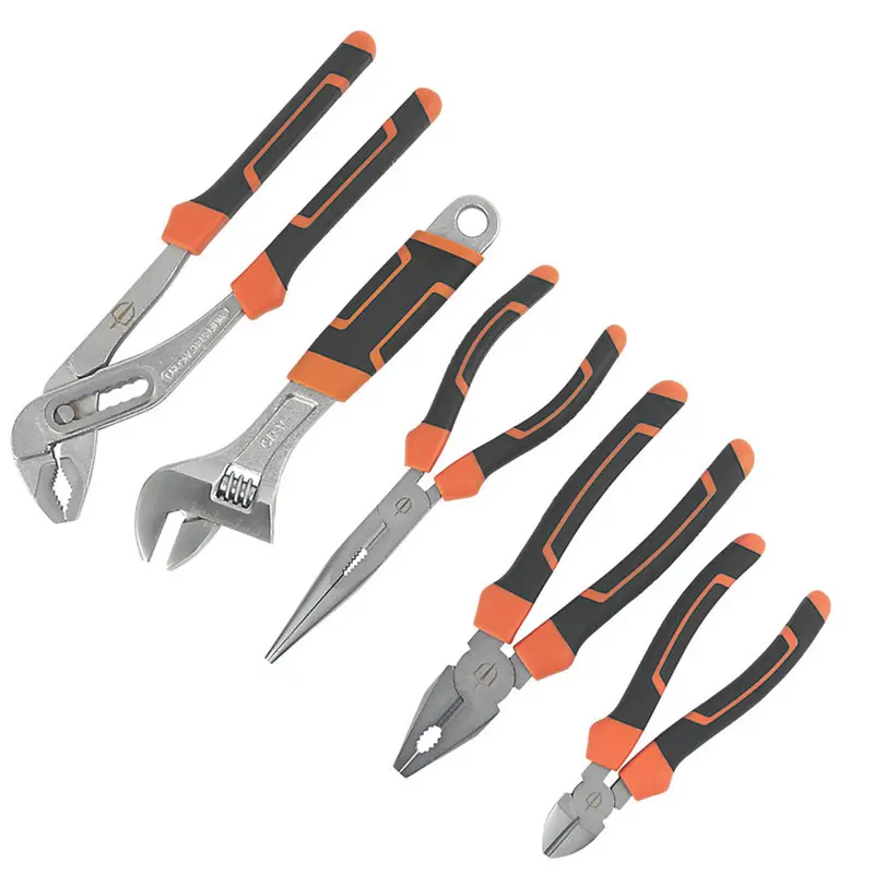 Magnusson 5-Piece General-Purpose Pliers Set – Hardened Steel With Soft-Grip Handles 1
