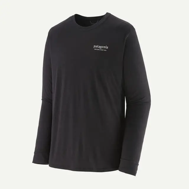 Men'S Patagonia Capilene Cool Merino Blend Long-Sleeve Graphic Top 1