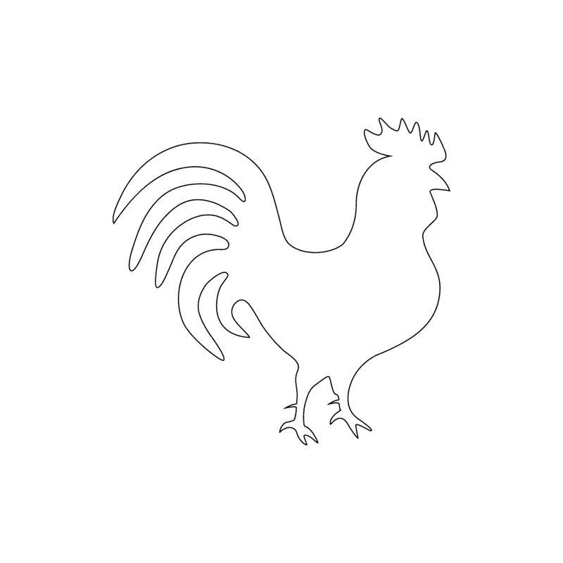 Mini Rooster Vinyl Sticker – 2.5" X 2.5" (Design #873) 1