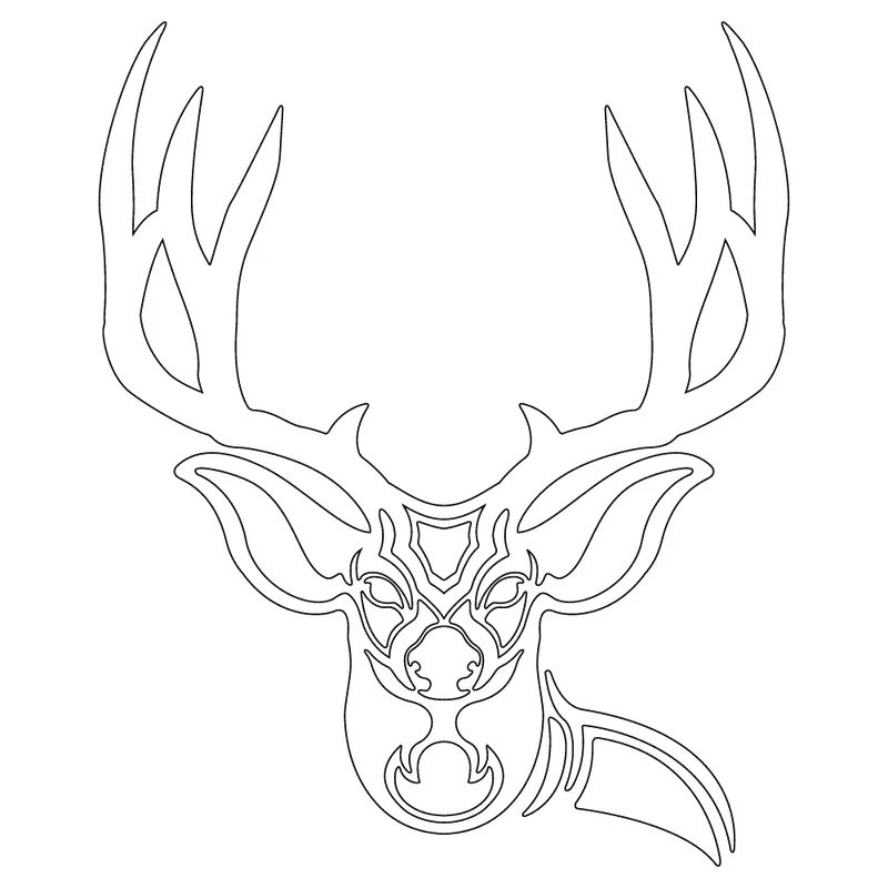 Mule Deer Buck Hunting Decal – 6" X 6" 1