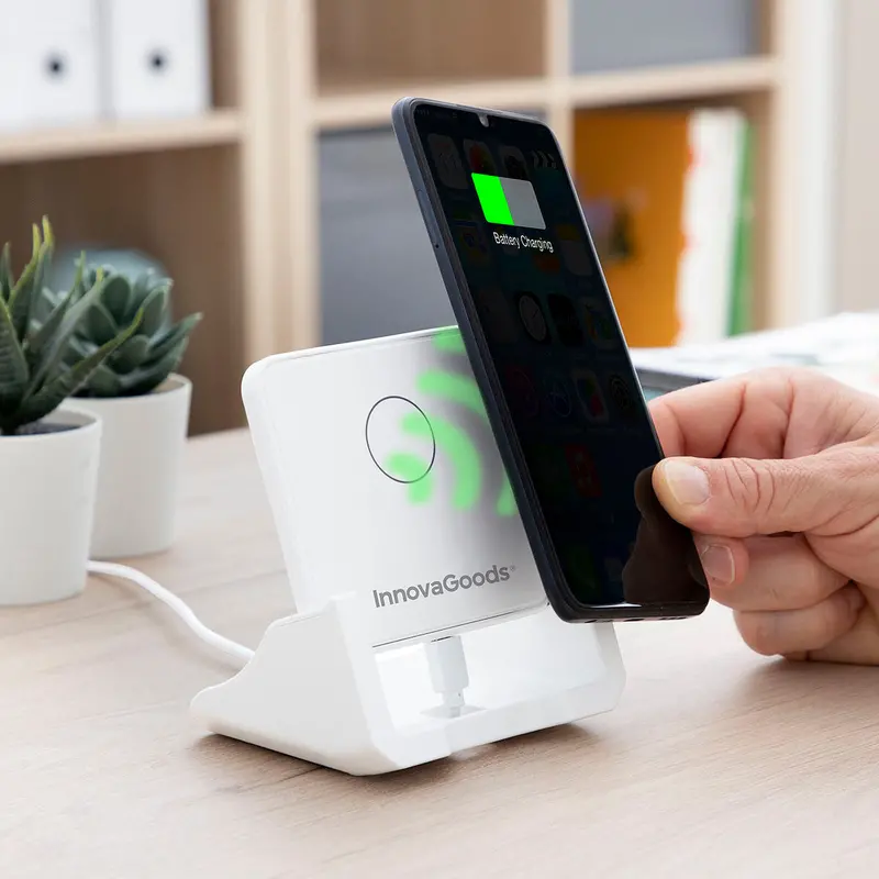 Multi-Angle Wireless Charging Stand With Adjustable Holder – Pomchar By Innovagoods 1