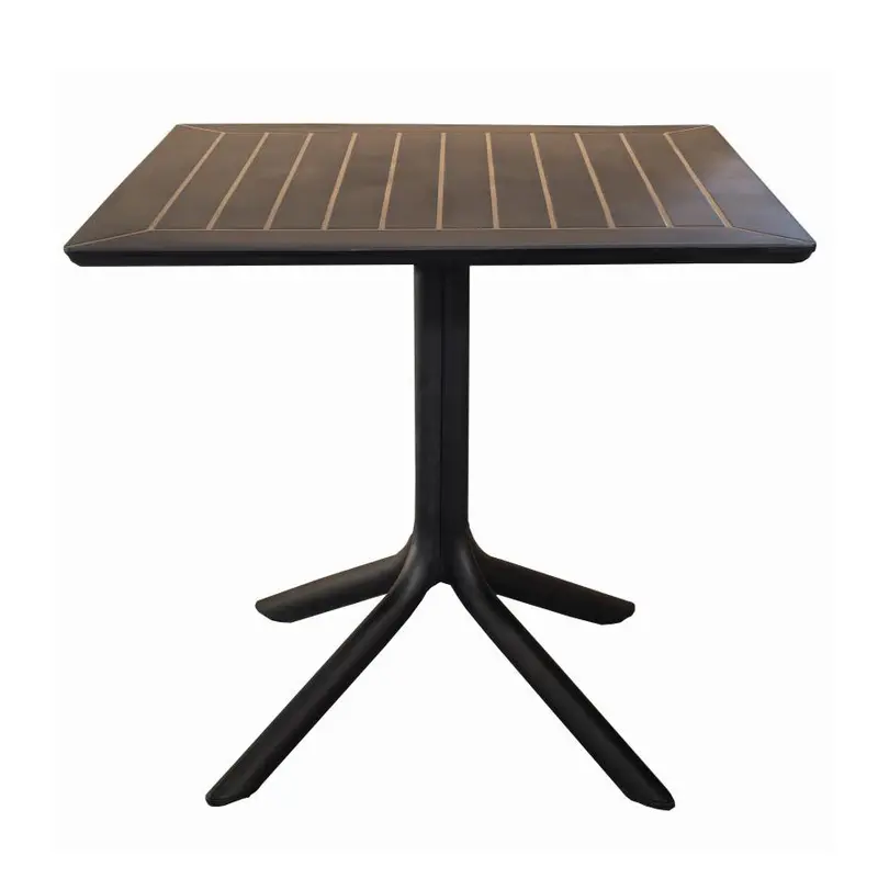 Napoles Black Resin Square Dining Table – Weather-Resistant Outdoor Dining 1