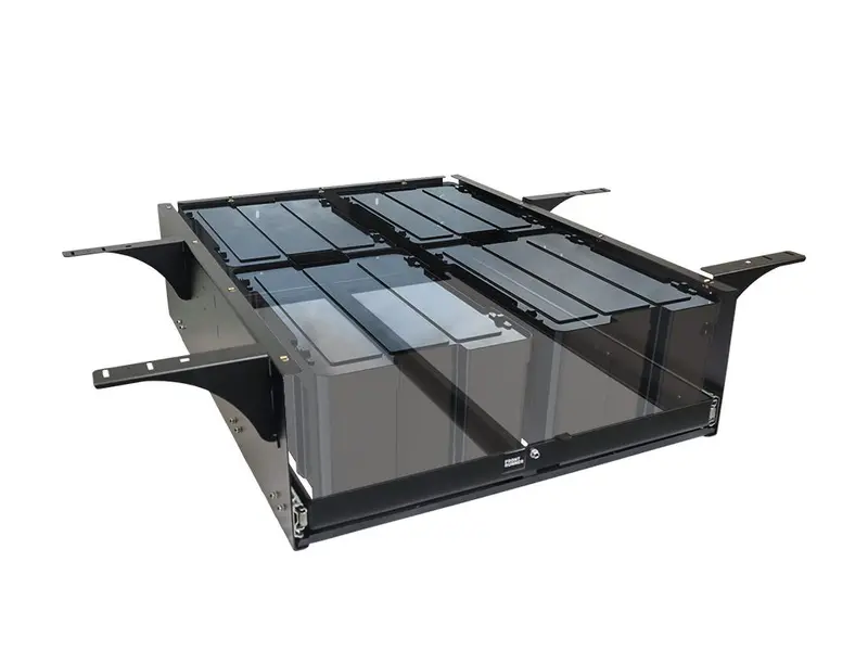 Narrow 4-Cube Drawer Unit For Compact Truck Bed Storage 1