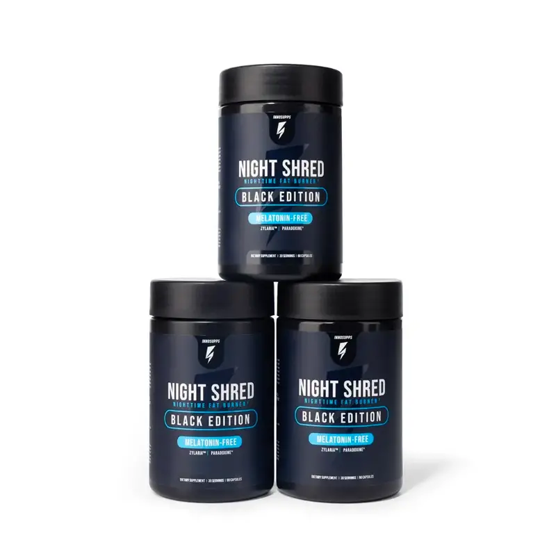 Night Shred Black (Melatonin-Free) – 3-Bottle Pack 1
