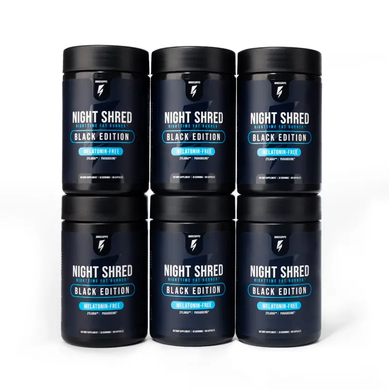 Night Shred™ Black – Melatonin-Free, 6-Bottle Pack 1