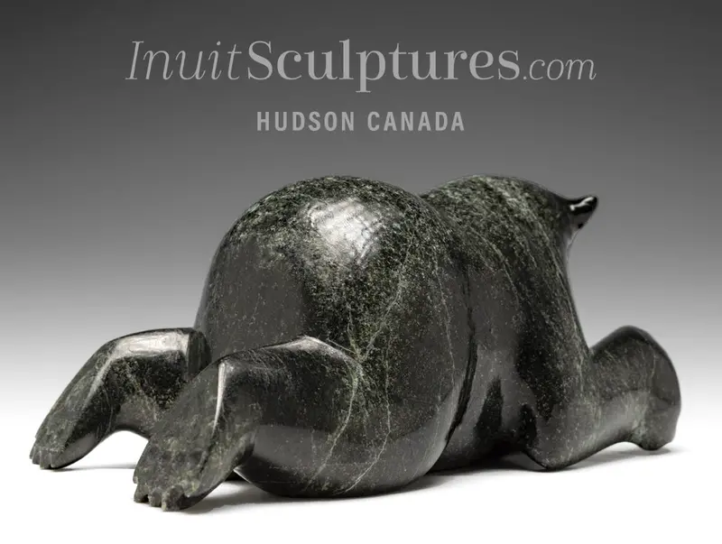 Noah Jaw 'Dreamland' Reclining Polar Bear – 8 Inch Contemplative Sculpture 1
