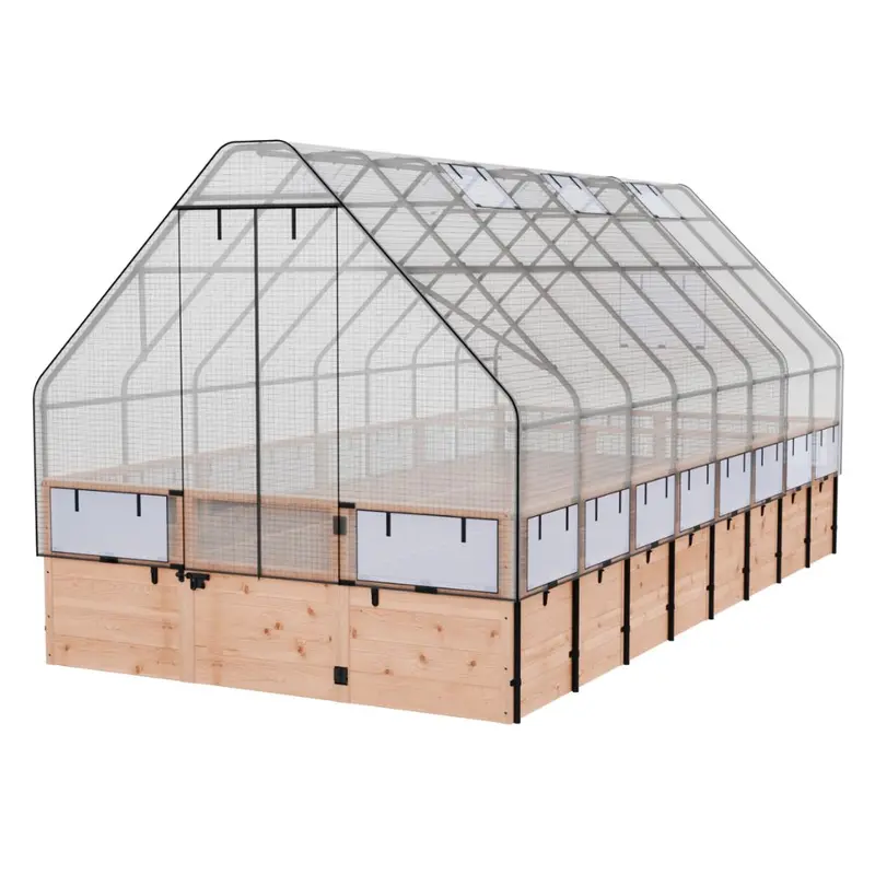 Outdoor Living Today Garden-In-A-Box With Attached Greenhouse – 8 Ft X 16 Ft 1