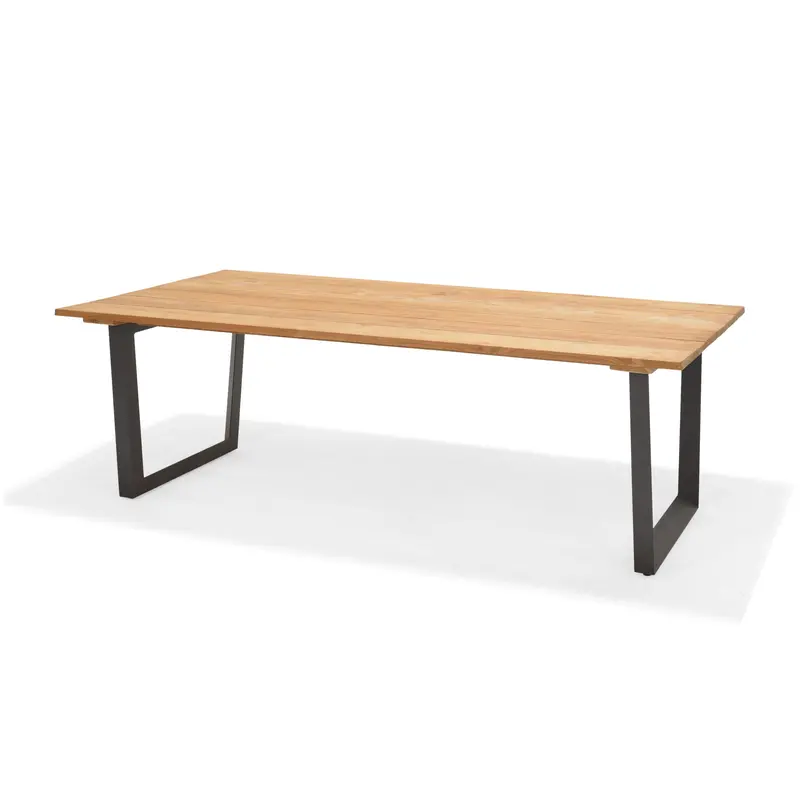 Palau Rectangular Dining Table – Solid Teak Top With Aluminum Base 1