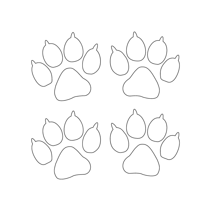 Paw Prints Pet Lover Sticker – 2.5 Inch Square 1