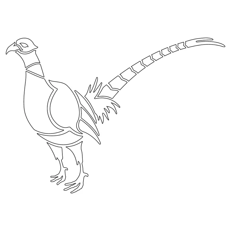 Perched Pheasant Hunting Decal – 6" X 6" 1