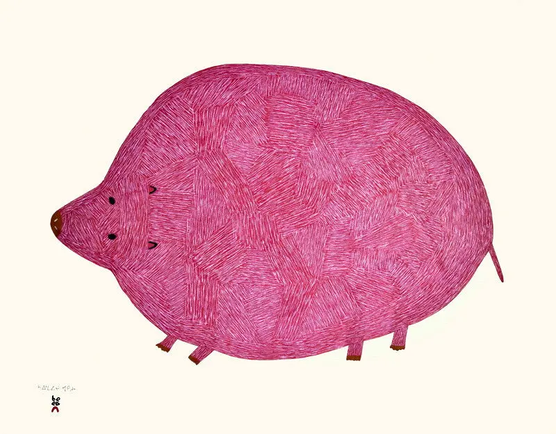 Pink Lemming Print, 2015 — Saimaiyu Akesuk 1